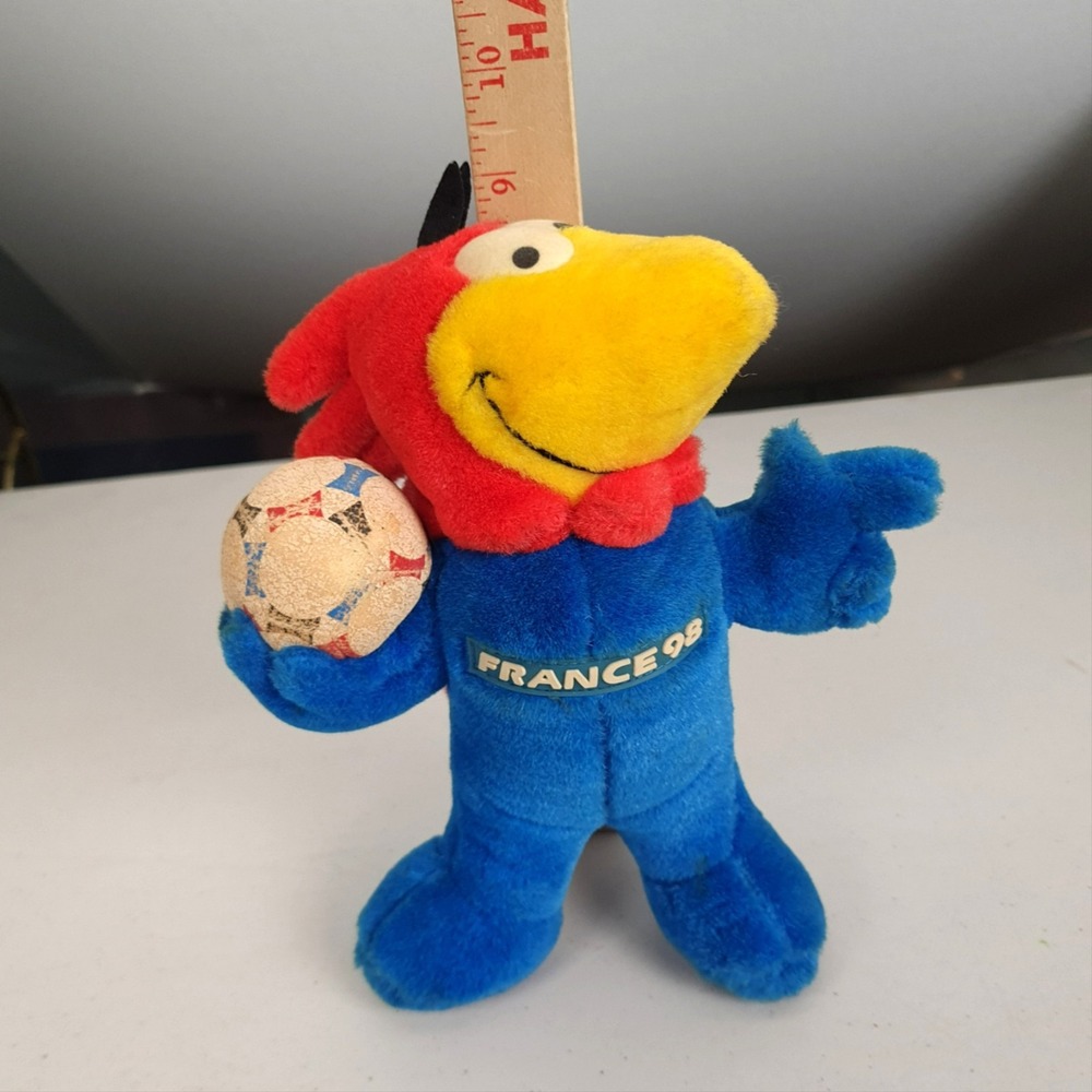 Vintage Footix France 98 World Cup Plush Toy Figure Soccer Mascot